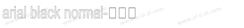 arial black normal字体转换